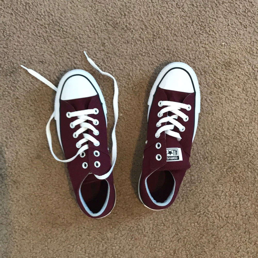 Maroon Converses- Brand new